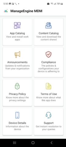 ManageEngine MDM для Android — скриншот 2