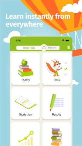 Math Tests: learn mathematics для Android — скриншот 1