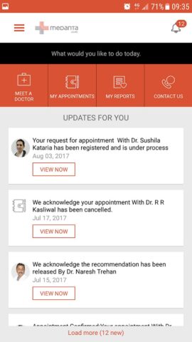 Medanta eCLINIC — Patient App для Android — скриншот 3