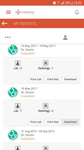 Medanta eCLINIC — Patient App для Android — скриншот 4