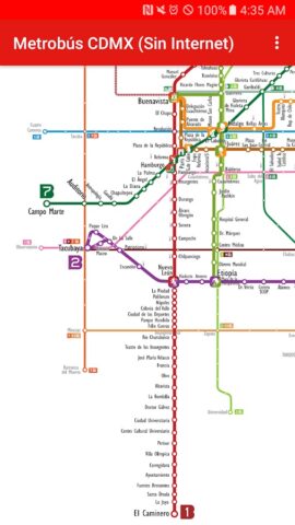 Metrobús CDMX (Sin Internet) для Android — скриншот 2