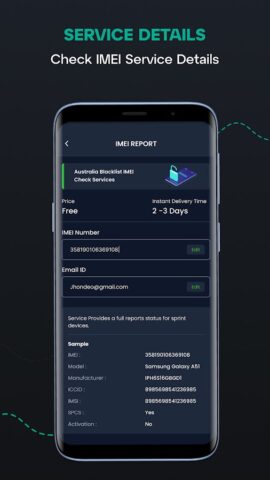 Статус IMEI Проверка для Android — скриншот 4