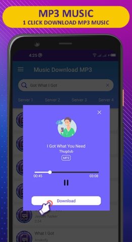 Загрузчик музыки Mp3 для Android — скриншот 3