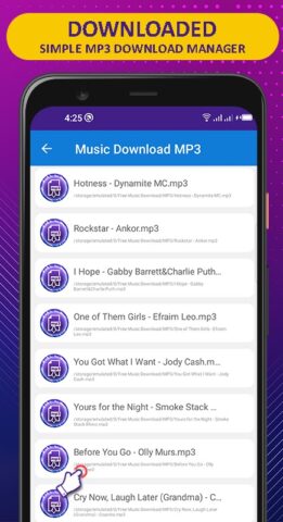 Загрузчик музыки Mp3 для Android — скриншот 4