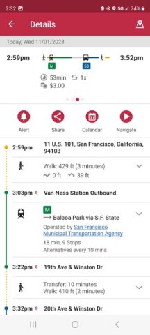 MuniMobile для Android — скриншот 3