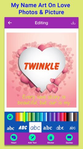 My Name Art On Love Photos для Android — скриншот 2