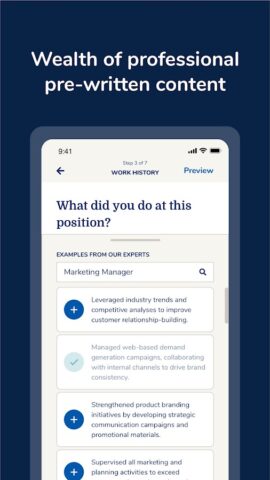MyPerfectCV: Resume CV Builder для Android — скриншот 3