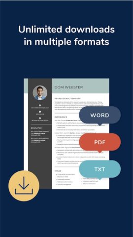 MyPerfectCV: Resume CV Builder для Android — скриншот 4