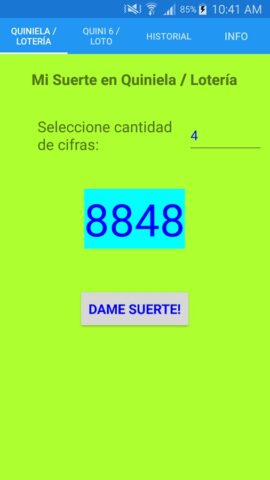 Números de la Suerte для Android — скриншот 1