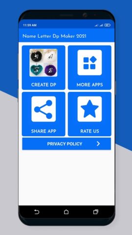 Name Letter DP Maker для Android — скриншот 1