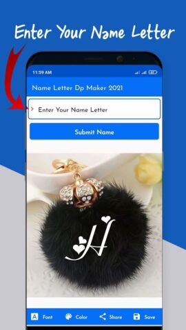 Name Letter DP Maker для Android — скриншот 4