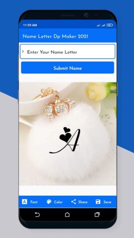 Name Letter DP Maker для Android — скриншот 5