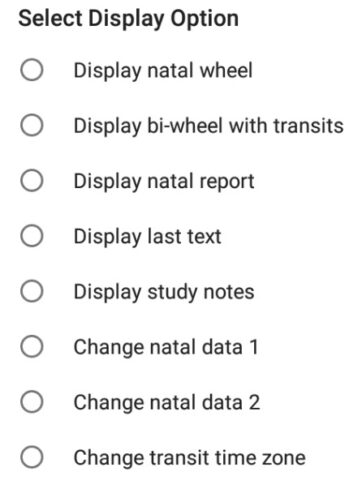 Natal Charts with Transits для Android — скриншот 5