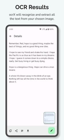 OCR — изображение в текст для Android — скриншот 3