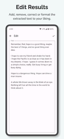OCR — изображение в текст для Android — скриншот 4