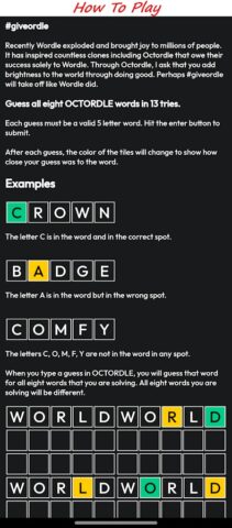 Octordle для Android — скриншот 3