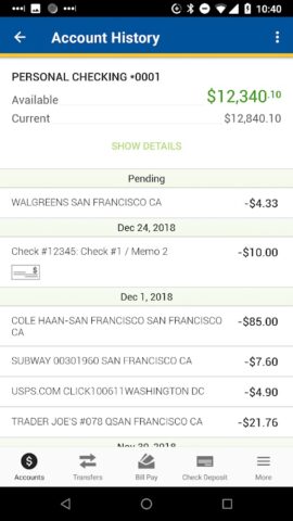 Old National Bank для Android — скриншот 2