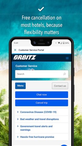 Orbitz Hotels & Flights для Android — скриншот 2