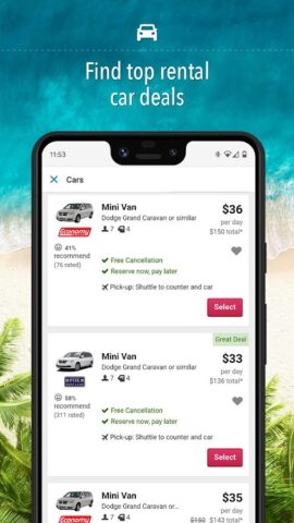 Orbitz Hotels & Flights для Android — скриншот 5