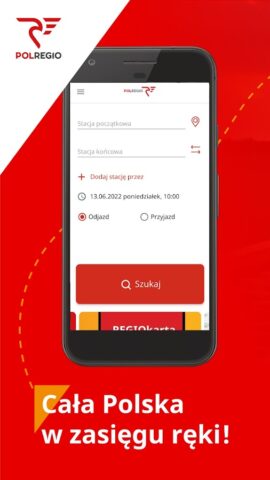 POLREGIO — bilety kolejowe для Android — скриншот 1