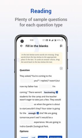 PTE Tutorials — Exam Practice для Android — скриншот 3