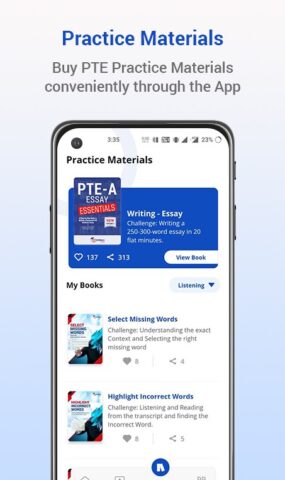 PTE Tutorials — Exam Practice для Android — скриншот 5