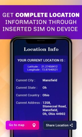Phone Sim Location Information для Android — скриншот 4