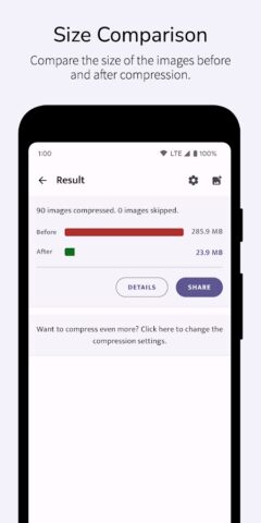 Компрессор изображений — JPEG для Android — скриншот 3