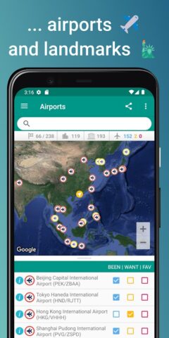 Places Been — Travel Tracker для Android — скриншот 4