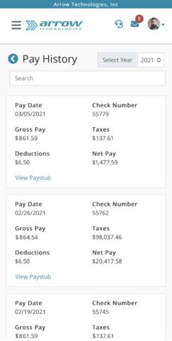 PrismHR Employee Portal для Android — скриншот 3