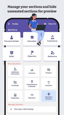 Professional Resume Builder для Android — скриншот 4