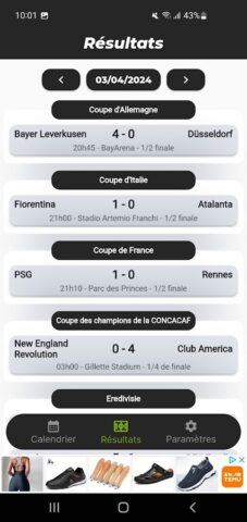 Programme TV Foot для Android — скриншот 2