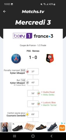 Programme TV Foot для Android — скриншот 3