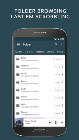 Pulsar Музыкальный плеер для Android — скриншот 5