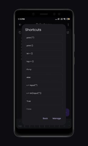 Python Compiler для Android — скриншот 3