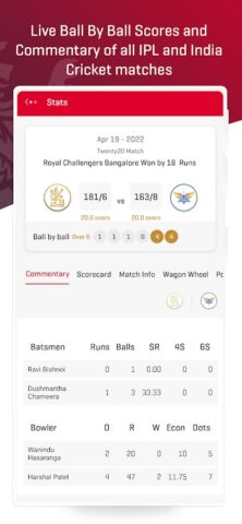 RCB Official- Live IPL Cricket для Android — скриншот 4