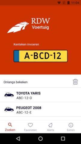 RDW Voertuig для Android — скриншот 1