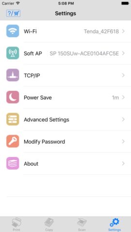 RICOH Printer для iOS — скриншот 4