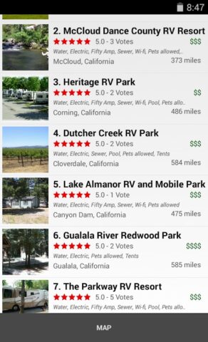 RV Parks & Campgrounds для Android — скриншот 2