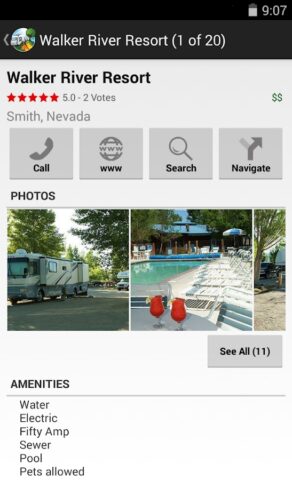 RV Parks & Campgrounds для Android — скриншот 3