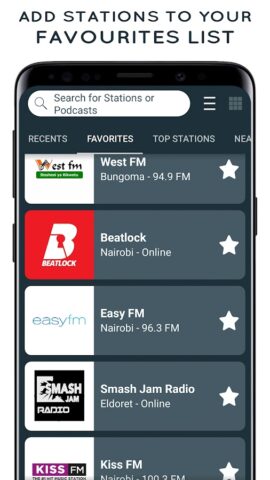Radio Kenya FM Stations Online для Android — скриншот 3