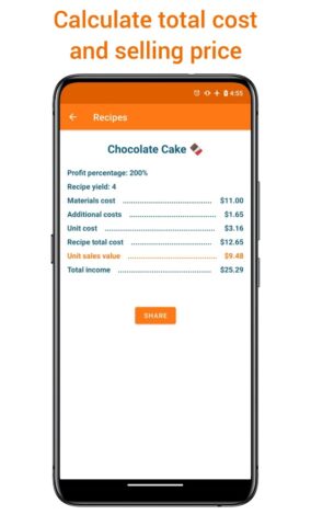 Recipe Cost Calculator для Android — скриншот 5