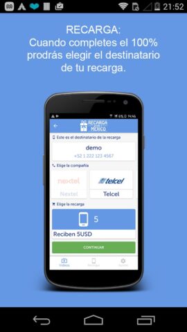 Regala recargas a México для Android — скриншот 3