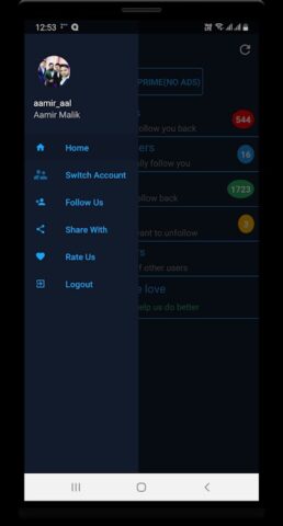 Reports+ followers Analytic для Android — скриншот 5