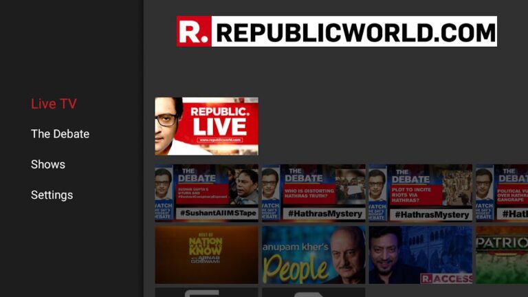 Republic TV — Live Breaking Ne для Android — скриншот 1