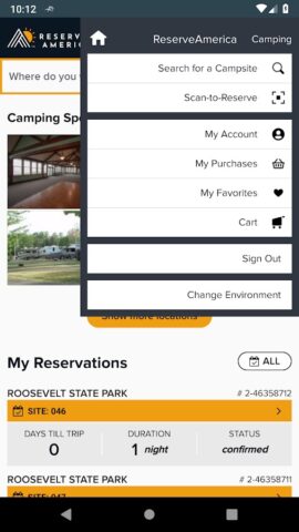 ReserveAmerica Camping для Android — скриншот 2