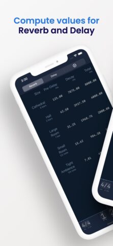 Reverb & Delay Calculator для iOS — скриншот 1