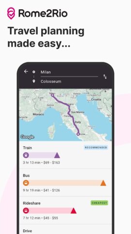 Rome2Rio: Trip Planner для Android — скриншот 1