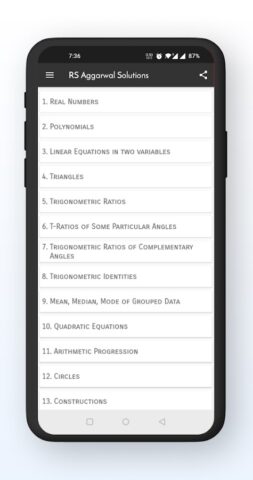 Rs Aggarwal 10 Math Solution для Android — скриншот 1