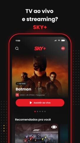 SKY+: TV+Streaming num só app для Android — скриншот 1